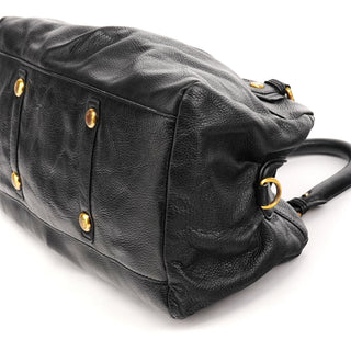 Black Leather Classic Q Baby Groovee 2-Way Bag