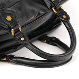 Black Leather Classic Q Baby Groovee 2-Way Bag