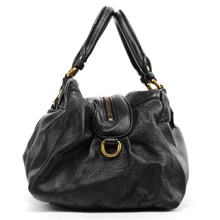 Black Leather Classic Q Baby Groovee 2-Way Bag