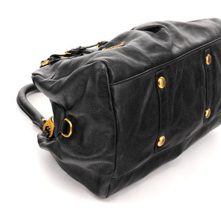 Black Leather Classic Q Baby Groovee 2-Way Bag