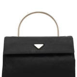 Black Tessuto Metallo Top Handle Bag