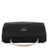 Black Tessuto Metallo Top Handle Bag