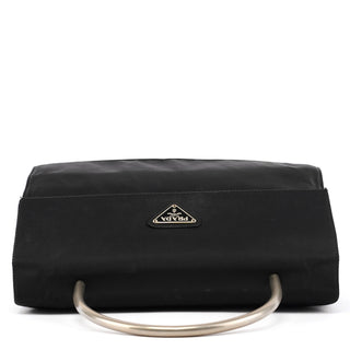 Black Tessuto Metallo Top Handle Bag