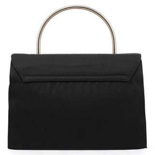 Black Tessuto Metallo Top Handle Bag