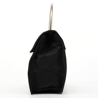 Black Tessuto Metallo Top Handle Bag