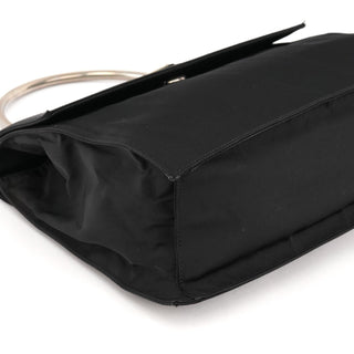 Black Tessuto Metallo Top Handle Bag