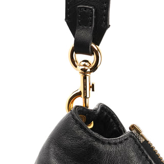 Black Leather Multi-Pocket 2-Way Bag