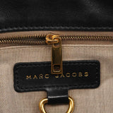 Sac deux portés Multi-Pocket en cuir noir