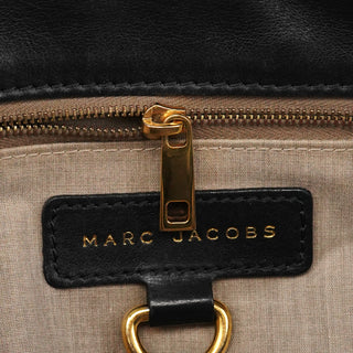 Black Leather Multi-Pocket 2-Way Bag