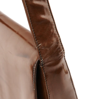 1995 Brown Spazzolato Stampa Giraffa Shoulder Bag
