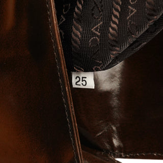1995 Brown Spazzolato Stampa Giraffa Shoulder Bag