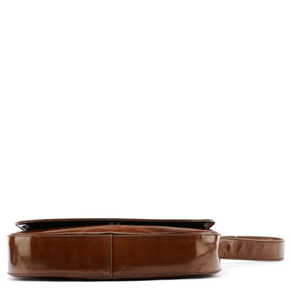 1995 Brown Spazzolato Stampa Giraffa Shoulder Bag