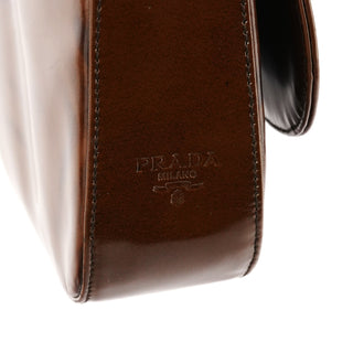 1995 Brown Spazzolato Stampa Giraffa Shoulder Bag