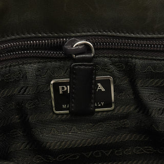 B9386 Olive Green Nylon Mesh Rete City Tote Bag