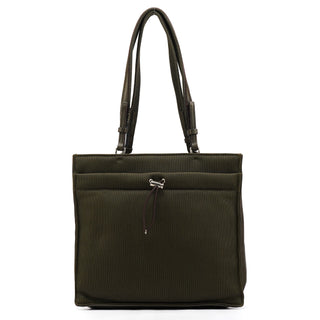 B9386 Olive Green Nylon Mesh Rete City Tote Bag