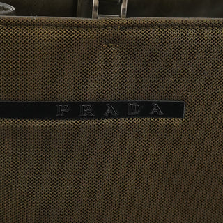 B9386 Olive Green Nylon Mesh Rete City Tote Bag