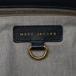 Black Leather Multi-Pocket 2-Way Bag