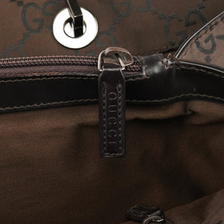 Brown GG Canvas Bamboo Tote Bag