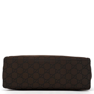 Brown GG Canvas Bamboo Tote Bag