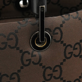 Brown GG Canvas Bamboo Tote Bag