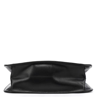 001 3708 Black Leather Hobo Shoulder Bag