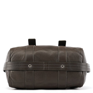 Grey Leather Turnlock 2-Way Bowling Bag