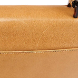 1996 Tan Madras Swing Leather Top Handle Bag