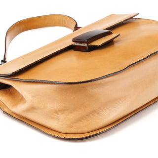 1996 Tan Madras Swing Leather Top Handle Bag