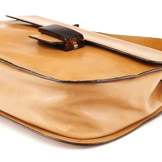 1996 Tan Madras Swing Leather Top Handle Bag
