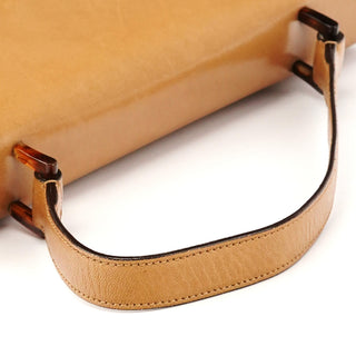 1996 Tan Madras Swing Leather Top Handle Bag