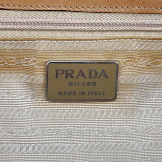 1996 Tan Madras Swing Leather Top Handle Bag