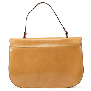 1996 Tan Madras Swing Leather Top Handle Bag