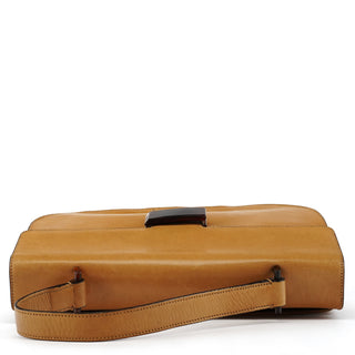 1996 Tan Madras Swing Leather Top Handle Bag