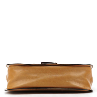 1996 Tan Madras Swing Leather Top Handle Bag