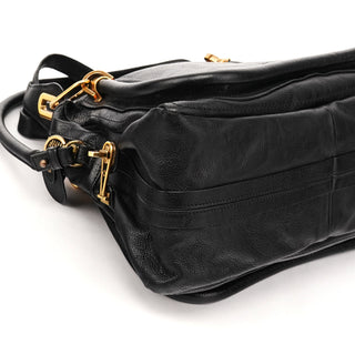 Black Leather Paraty 2-Way Bag