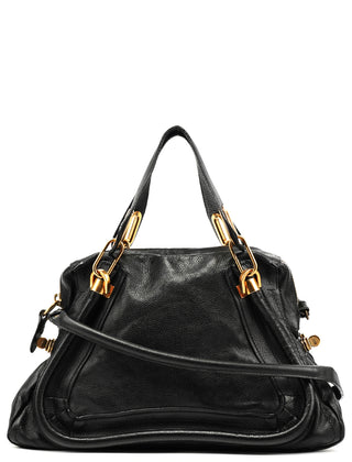 Black Leather Paraty 2-Way Bag