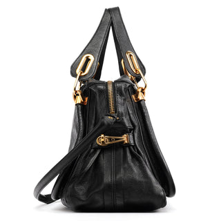 Black Leather Paraty 2-Way Bag