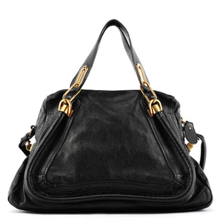 Black Leather Paraty 2-Way Bag