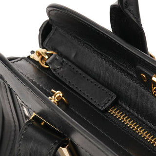 Black White Leather Calf Hair Alice Handbag