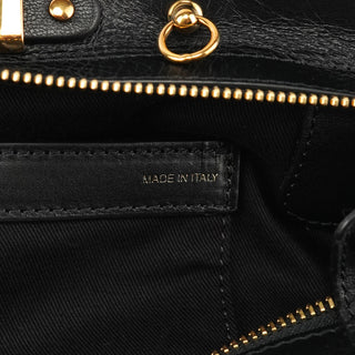 Black White Leather Calf Hair Alice Handbag