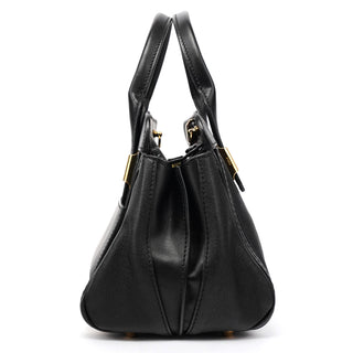 Black White Leather Calf Hair Alice Handbag