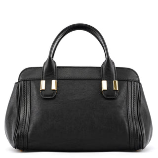 Black White Leather Calf Hair Alice Handbag