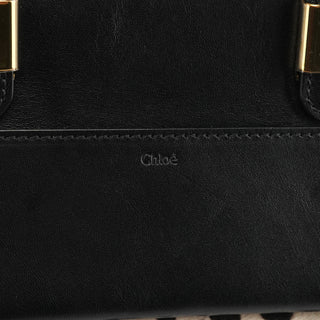 Black White Leather Calf Hair Alice Handbag