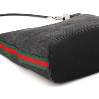 01234 Anthracite Denim Sherry Line Shoulder Bag
