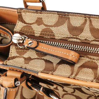 F15665 Beige Tan Signature Hamptons Tote Bag