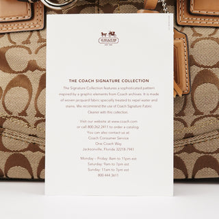 F15665 Beige Tan Signature Hamptons Tote Bag
