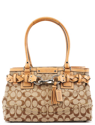 F15665 Beige Hamptons Tote Bag