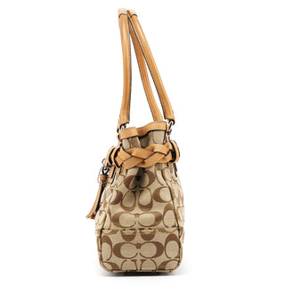 F15665 Beige Tan Signature Hamptons Tote Bag