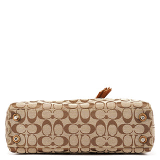 F15665 Beige Tan Signature Hamptons Tote Bag