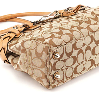 F15665 Beige Tan Signature Hamptons Tote Bag